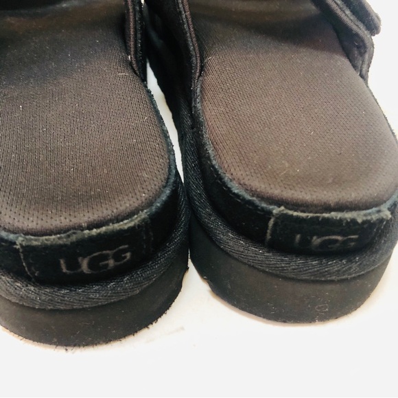 NEW! UGG Greer Platform Slide Sandals Slip-On Black Suede Never Worn! US Sz 8.5 - Picture 8 of 8